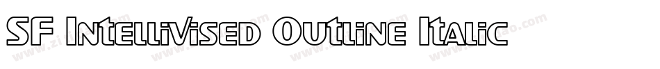 SF Intellivised Outline Italic字体转换